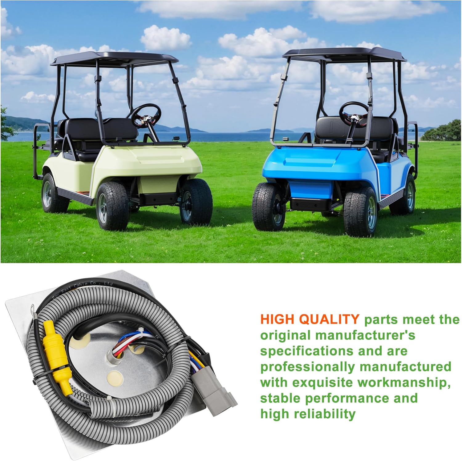 10L0L Golf Cart On Board Computer OBC for Club Car DS Electric 48v Regen II, IQ 101909902 AM1229201 102852001 103359401 103403101 with Square 6-pin Plug