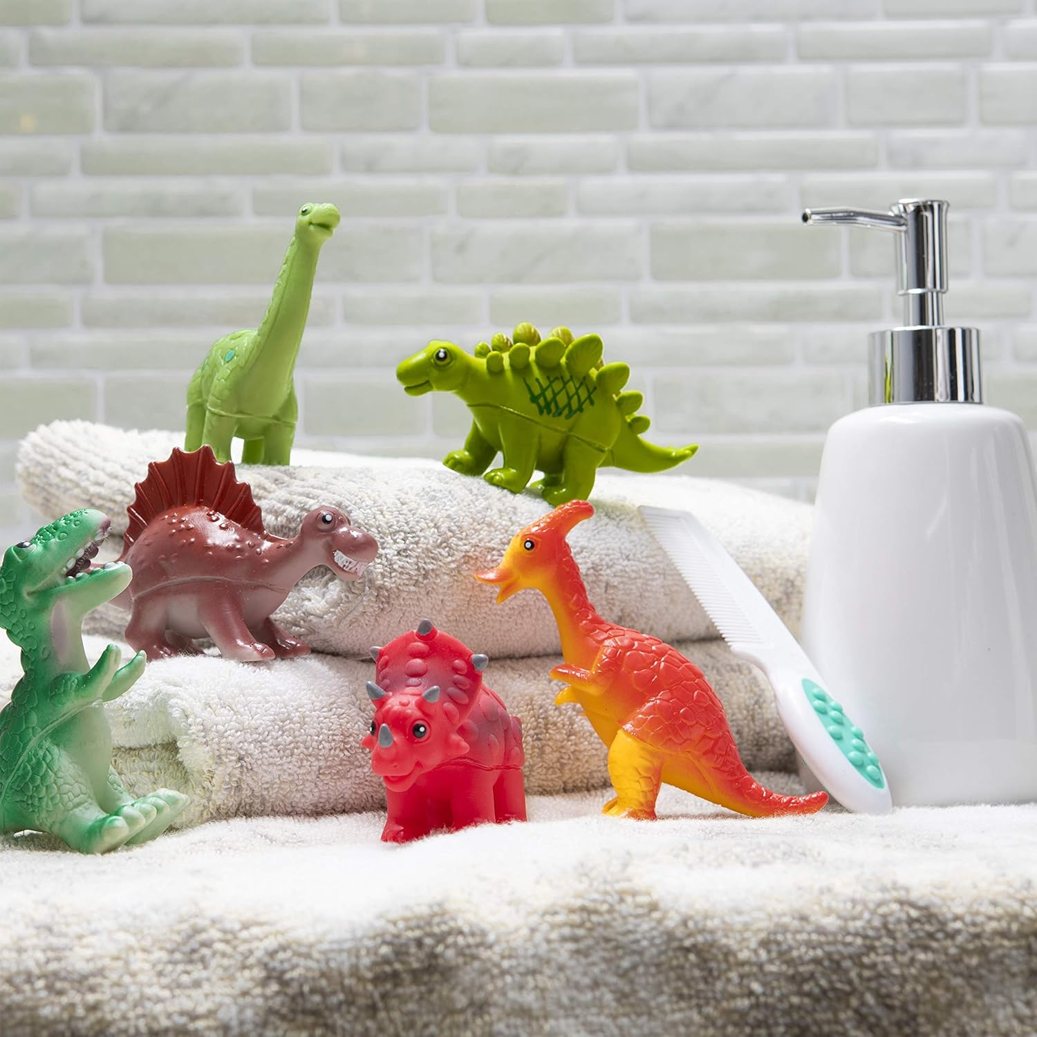 Buy Prextex Dinosaur Baby Bath Toys 6 Piece Set For Baby And Toddler Bathtub Water Squirt Toys Dinosaur Party Favors Online In Indonesia B07rjtg81z