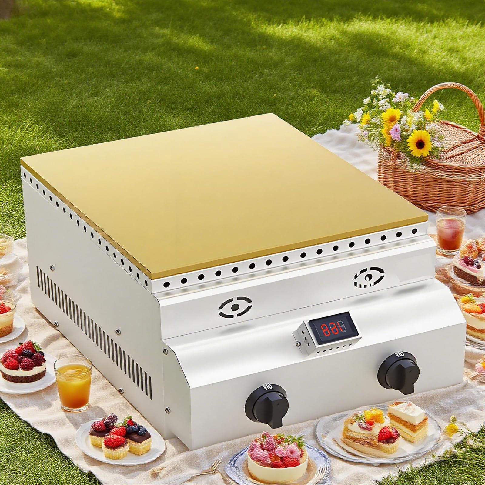 Machine à souffler japonaise pour dorayaki et crêpes, appareil de cuisson polyvalent avec plaques en cuivre