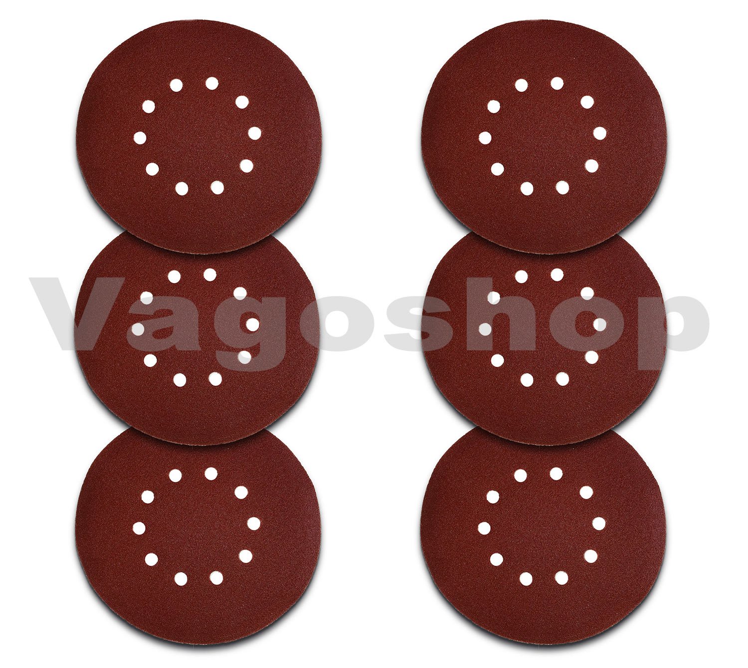 25 pezzi dischi abrasivi velcro carta vetrata Ø 225 mm con 10 fori grana 100