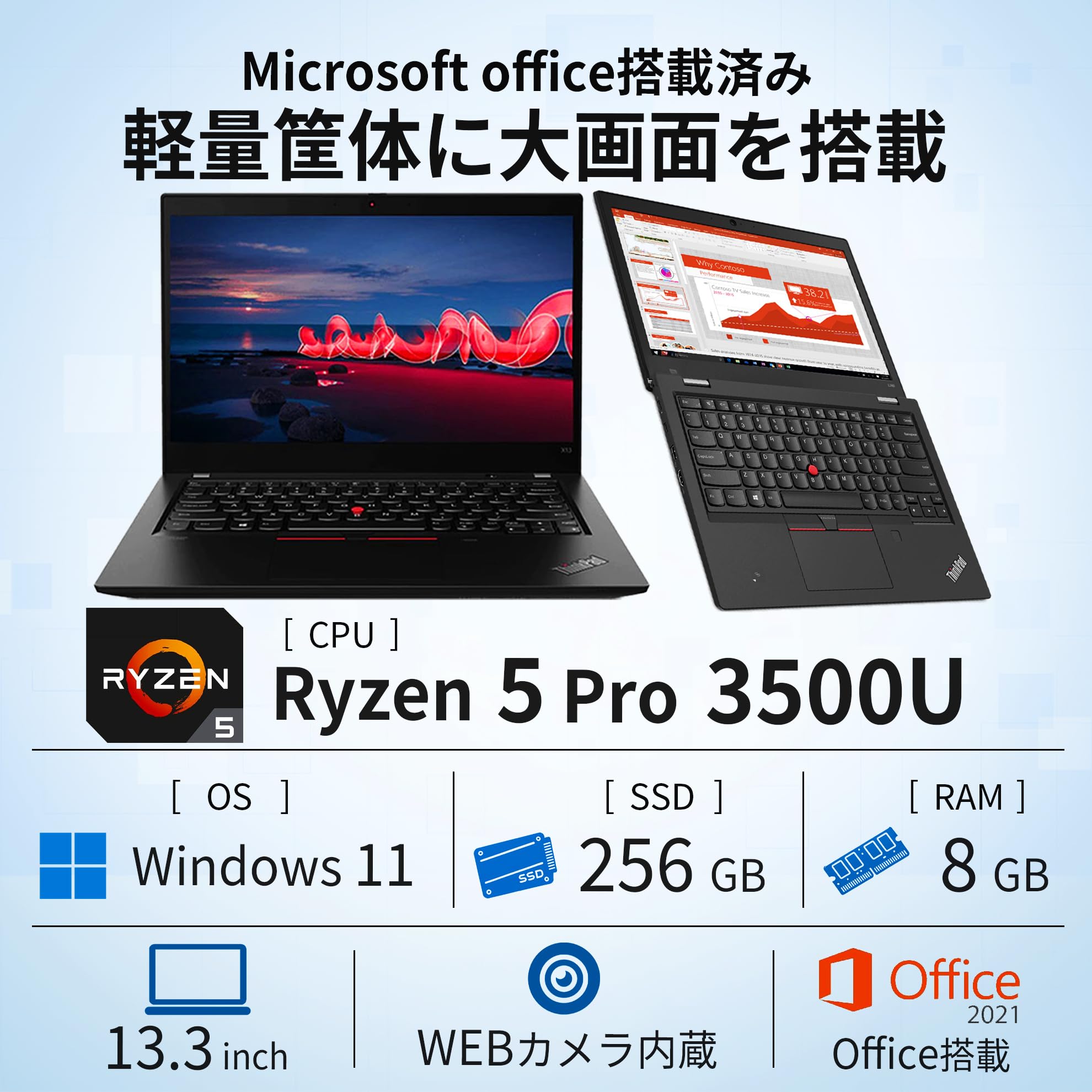 Amazon.co.jp: 【整備済み品】 ノートパソコン レノボ Thinkpad X395