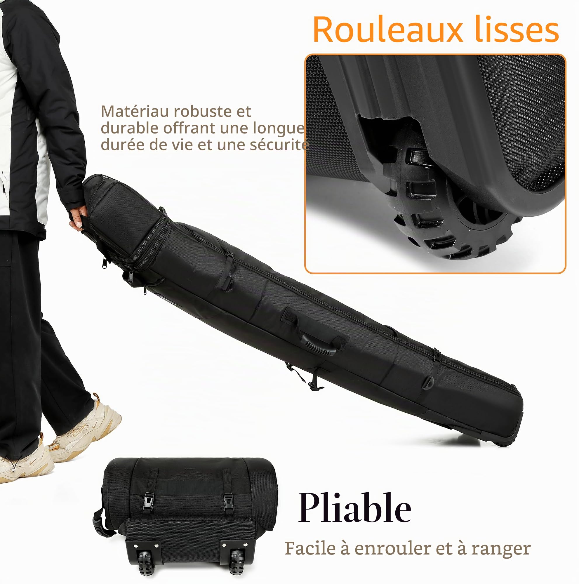 Sac de snowboard de voyage avec roulettes