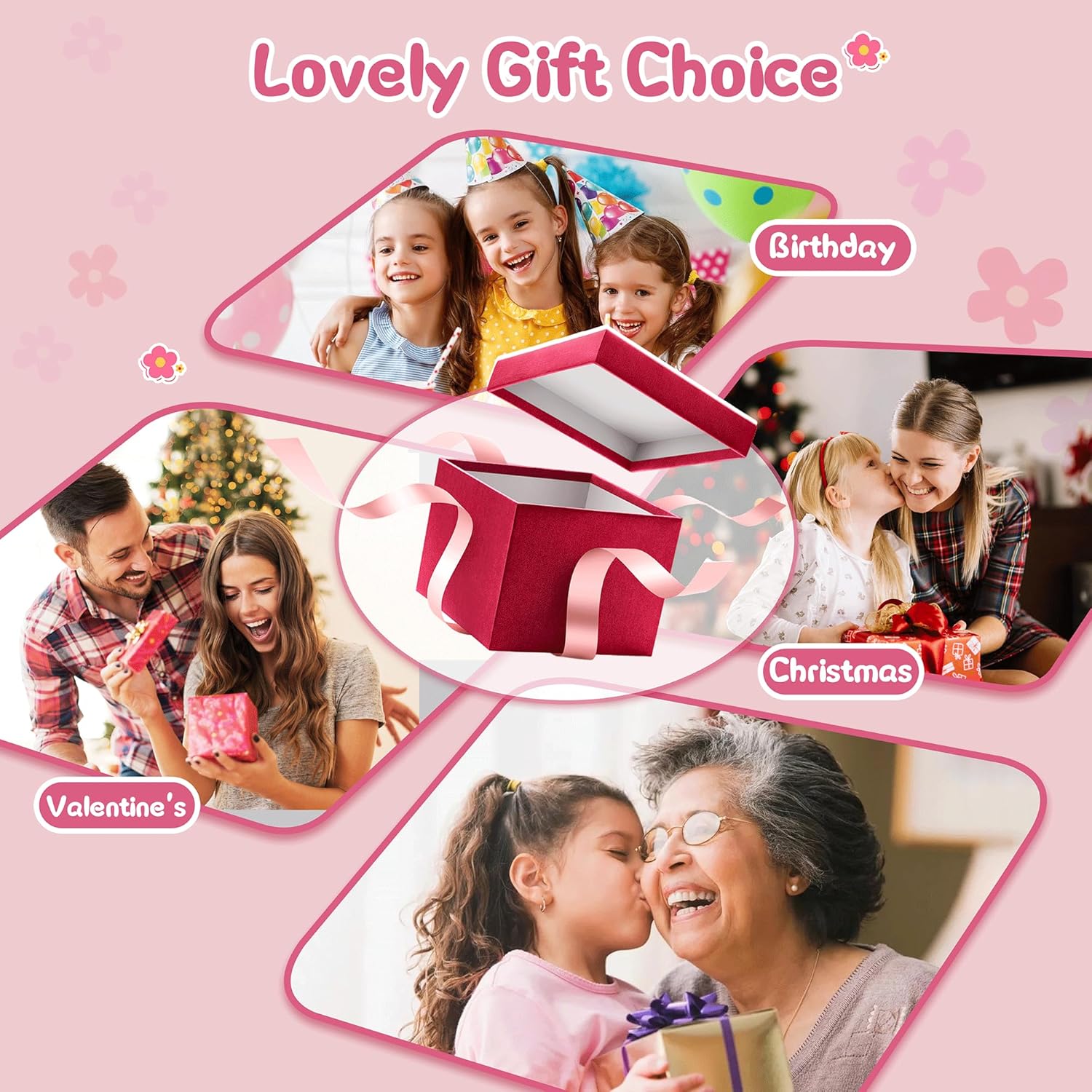 Jstyle 16 Pairs Hypoallergenic Earrings For Girls Women Surgical Steel Screwback Earrings for Sensitive Ears Cute Todder Earrings Kid Earrings Flat Back Stud Earrings - Image 6