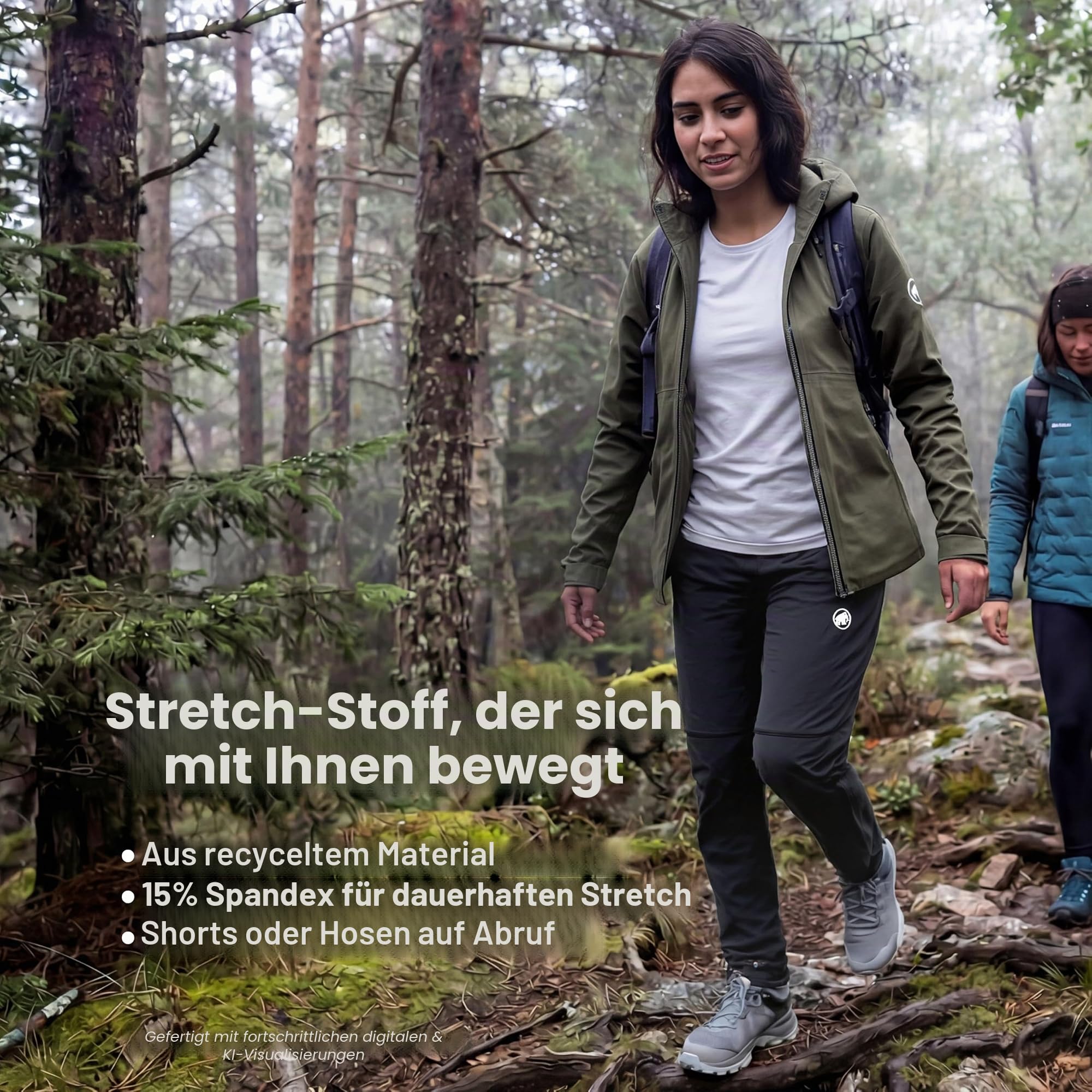 Mammut Women's Outdoor Zip Off Pants Women Hiking Trousers