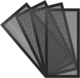 MoKo 120 x 240mm Dust Filter for Computer Cooler Fan, [4 Pack] Magnetic Frame PC Fan Dust Mesh PC Cooler Filter Dustproof PVC Cover Computer Fan Grills - Black