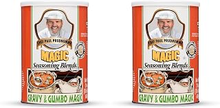 Chef Paul Magic Seasoning Blends Gravy & Gumbo Magic | Authentic Gumbo Mix | Seasonings and Spices for Cooking Beef, Chicken & Seafood | Gravy Mix & Thickening Agent | 24 oz Canister (Pack of 2)