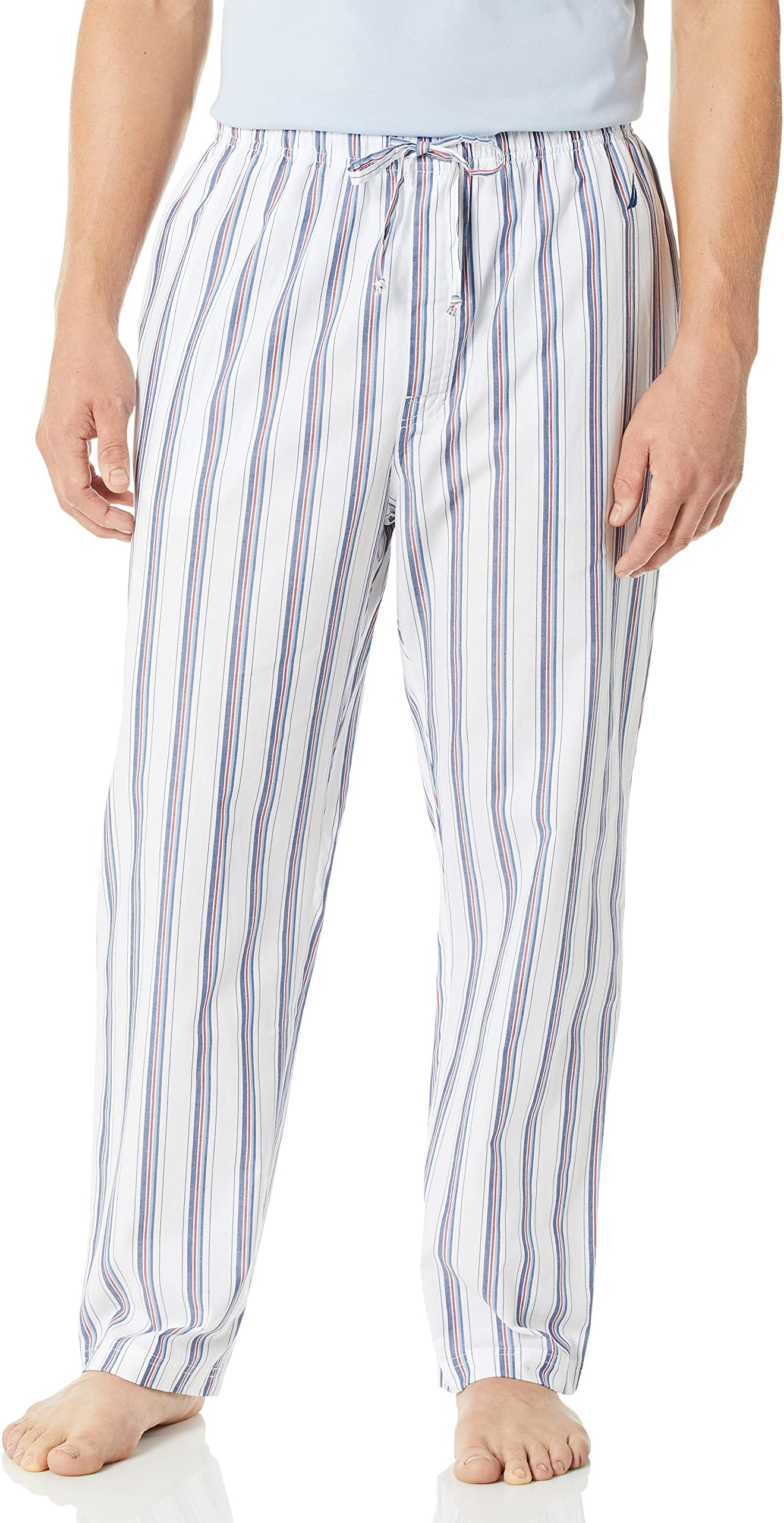 Men's Soft Woven 100% Cotton Elastic Waistband Sleep Pajama Pant