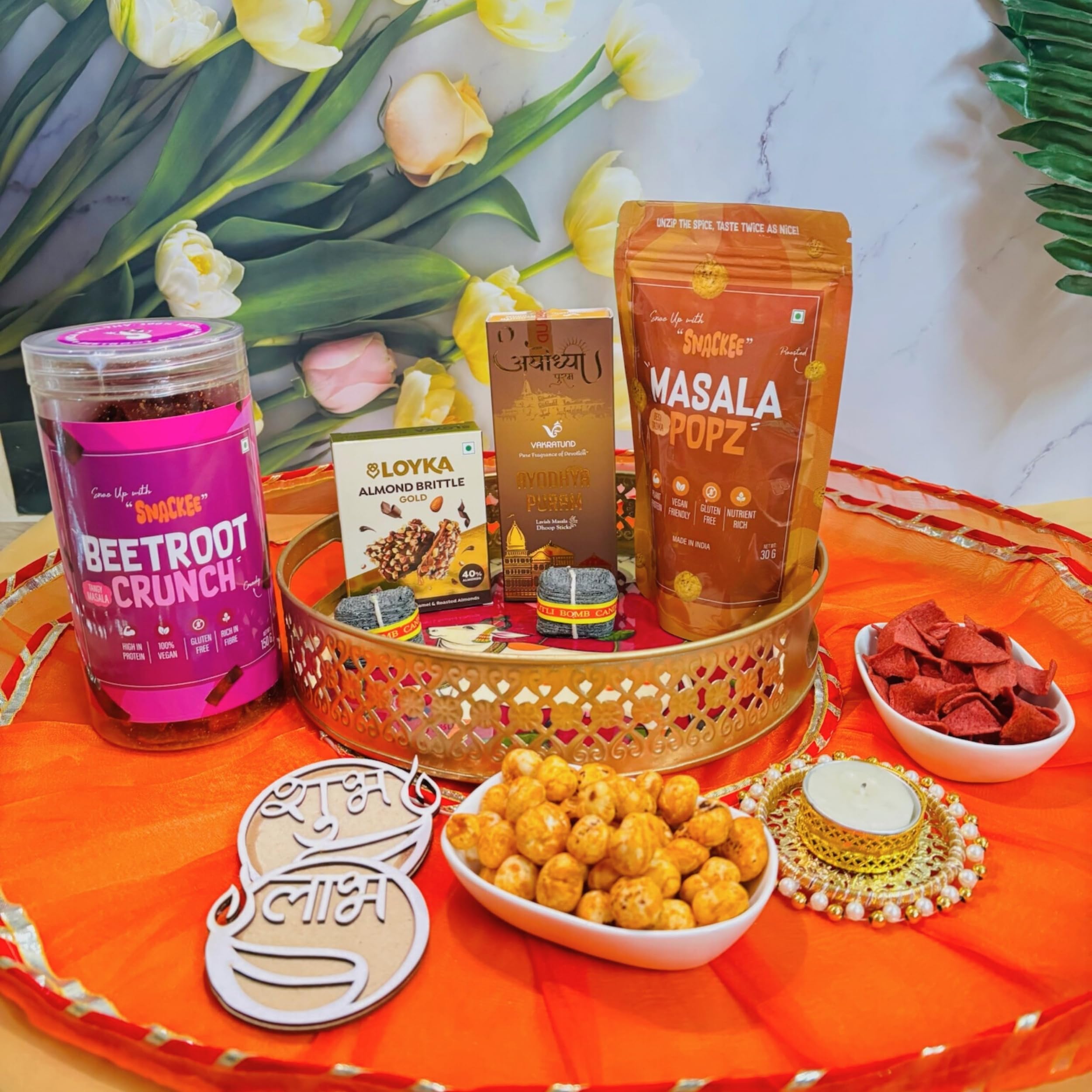 Snackee Diwali Radiance Tray I Festive Gift Tray | Corporate Diwali Hamper I Chocolate, Healthy Snacks I Gourmet Gift Pack I Festive Hamper I Premium Deepawali Gift Hamper I Traditional Diwali Tray-image-11