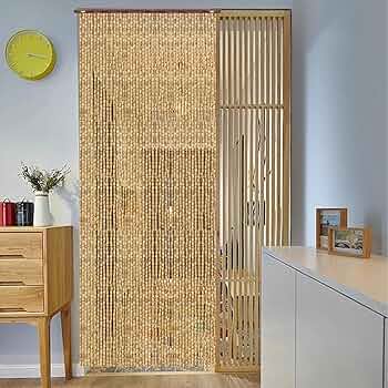Amazon｜ストリングカーテン 高密度 ビーズカーテン 木製