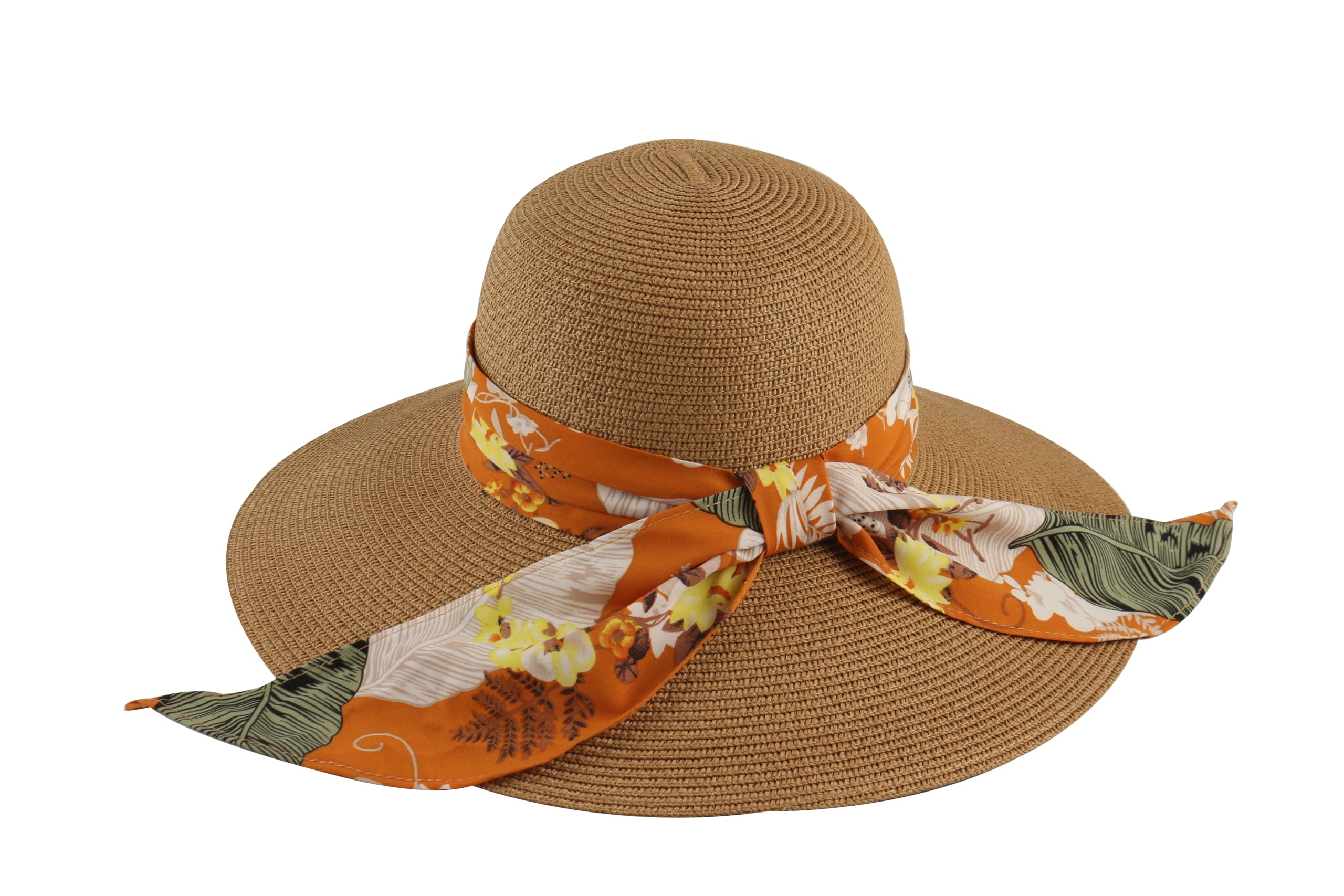 Carnavalife Sombrero de Paja de ala Ancha para Mujer,Visera Grande Transpirable, Pamela Elegante, cómodo, Sombrero para Playa, Verano protección Solar UPF 50+