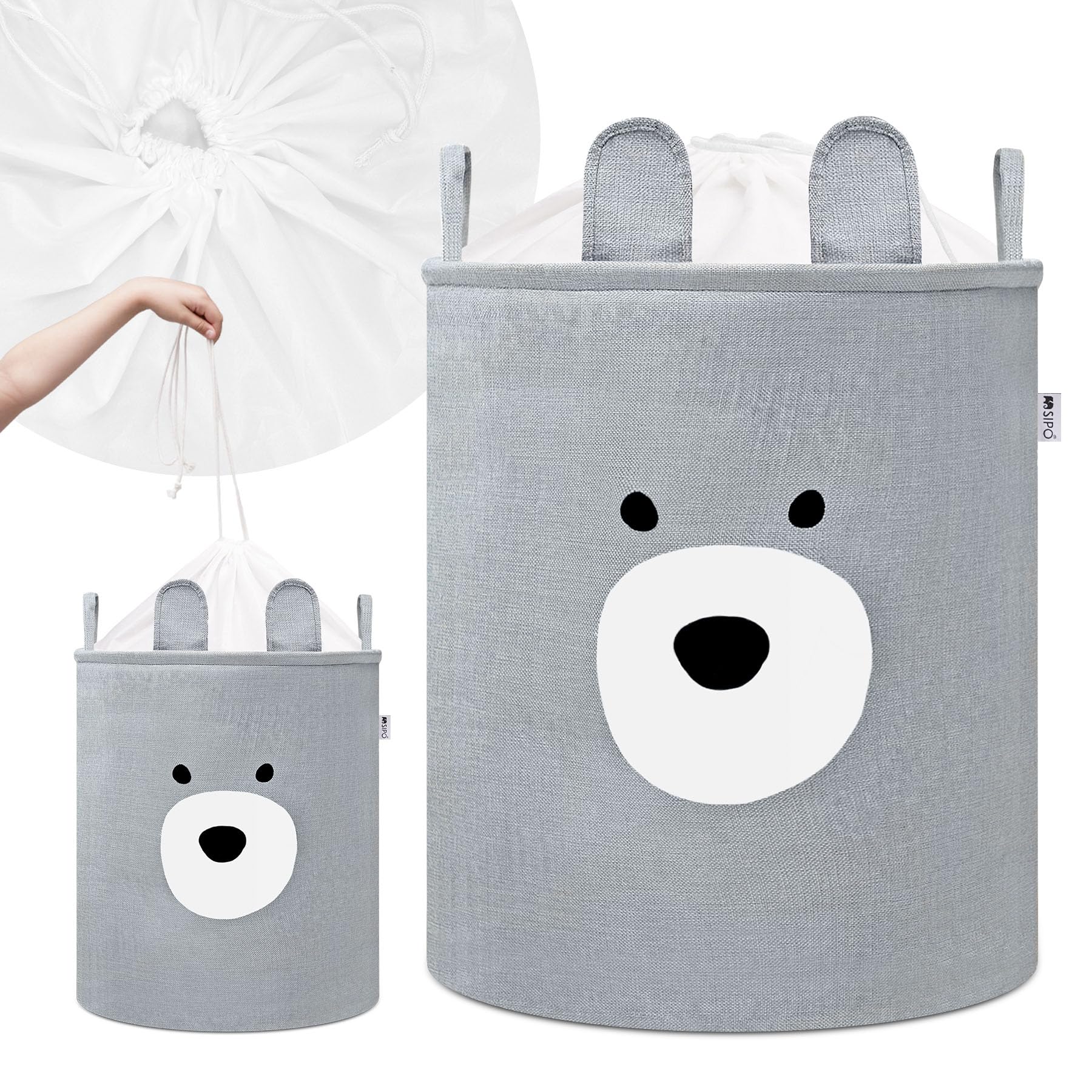 Panier à jouets SIPO XXL 63L : coffre pliable imperméable scandinave