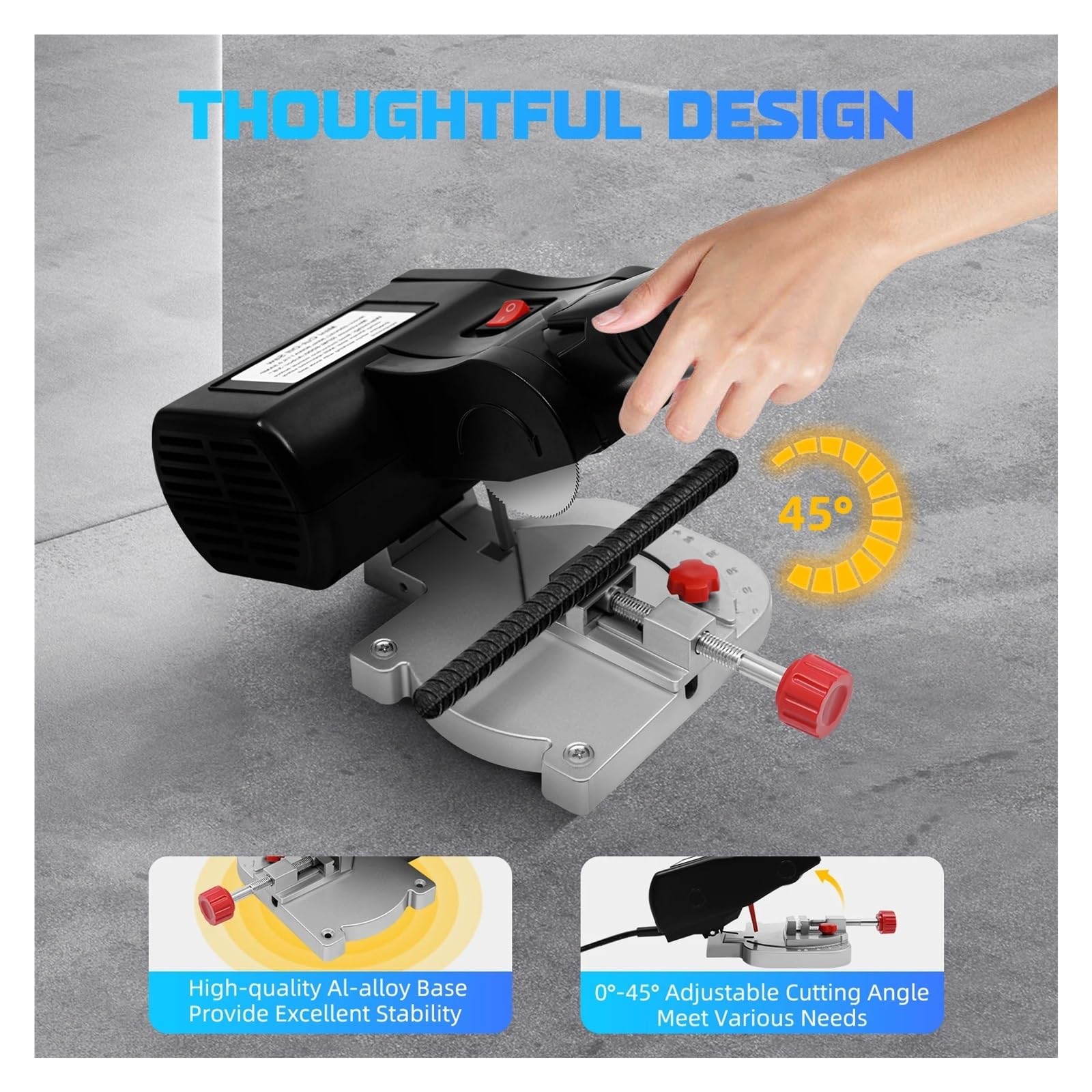 Sierra De Calar 90W, Minisierra Eléctrica 6000rpm, Ajustable 0-45° Con Herramienta Sujeción For Madera, Metal, Plástico, Bricolaje Control De PrecisióN
