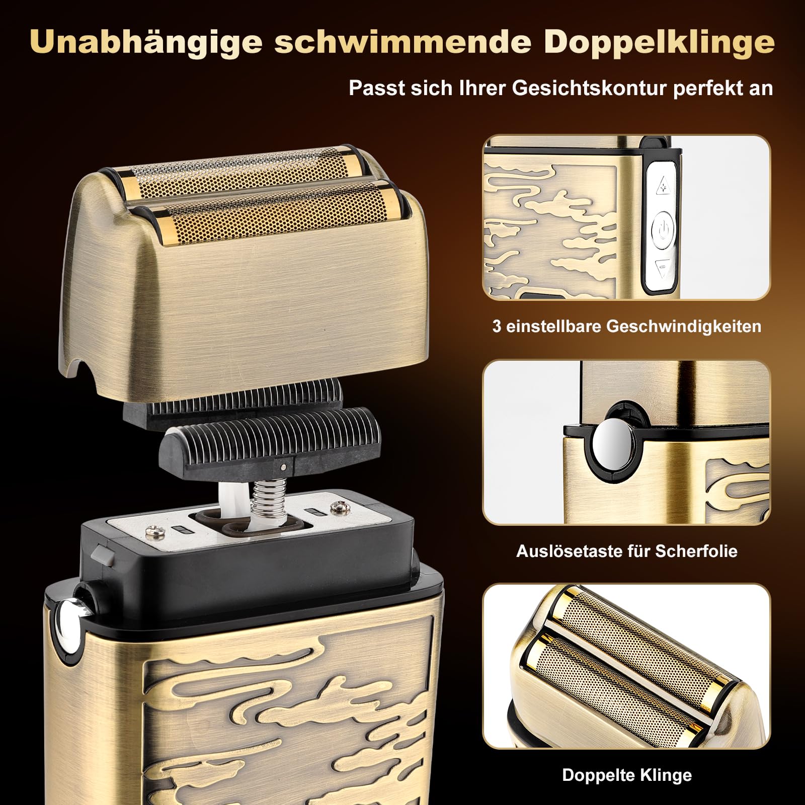 Suttik professioneller Haarschneider Trimmer Set für Männer Elektrischer Rasierapparat Rasierer Kabelloser Haarschnitt Haarschneidemaschine Barttrimmer LCD-Display Herren-Pflegeset Geschenke für ihn