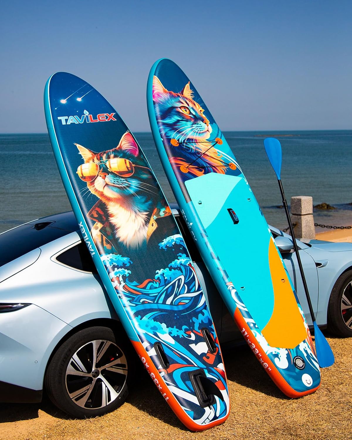 Inflatable Stand Up Paddle Board with Seat, 11' x 33" x 6" Ultra-Wide 2-in-1 SUP Board for Adults, Stable Blow Up Paddleboard Kit with Dual-Blade Paddle