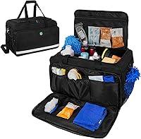 Vista 1 de Bolsa extra grande para detalles de automóvil, organizador de limpieza con tapa y asa para suministros de detalles de automóviles, organizador