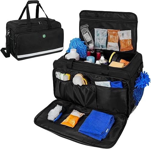 Miniatura 1 de Jaffzora Bolsa extra grande para detalles de automóvil, organizador de limpieza para suministros de detalles de automóviles, organizador de maletero