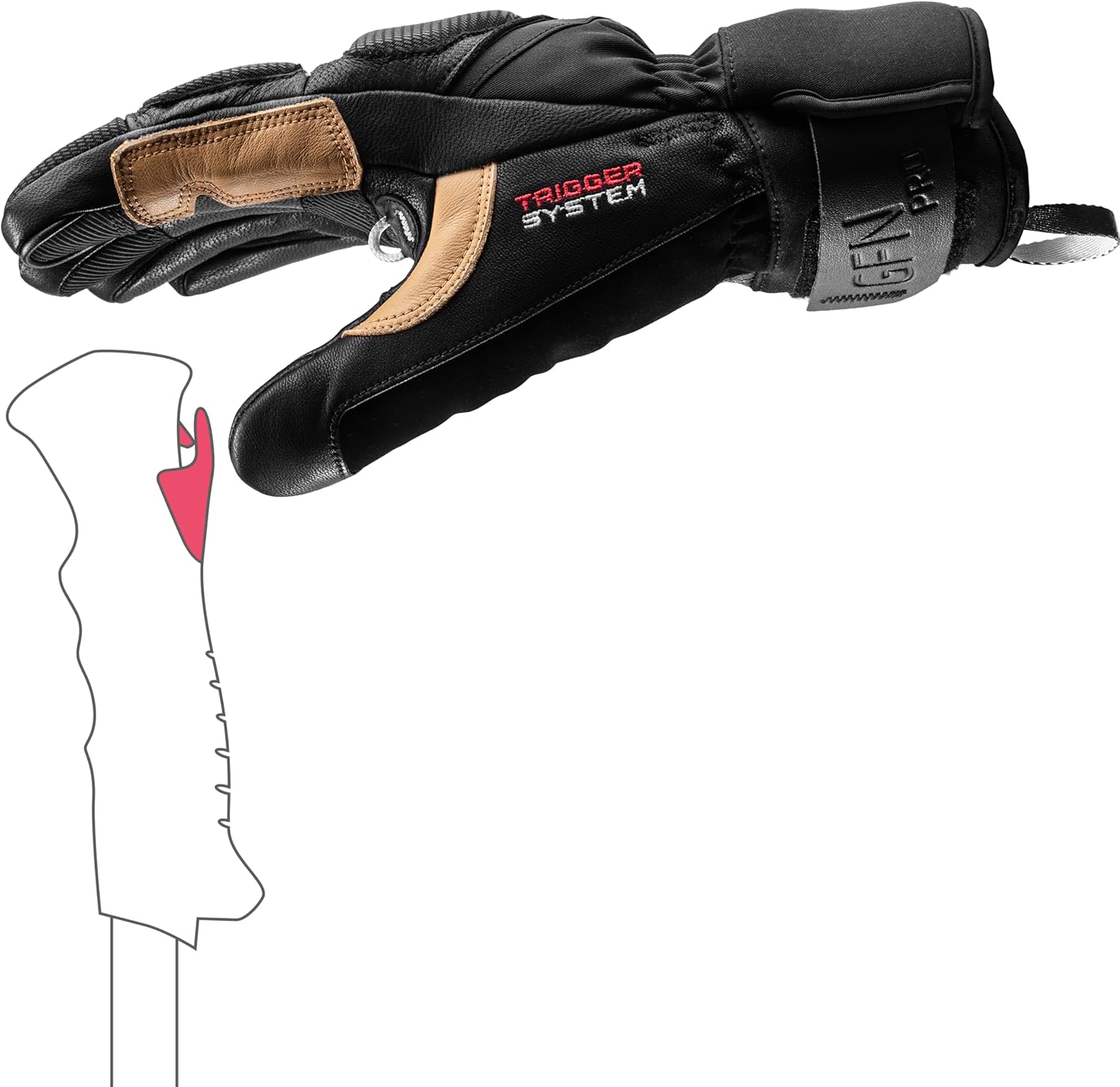 LEKI Griffin Pro 3D Primaloft ゴールド断熱防水手袋 スキー、スノーボード、寒い天候用