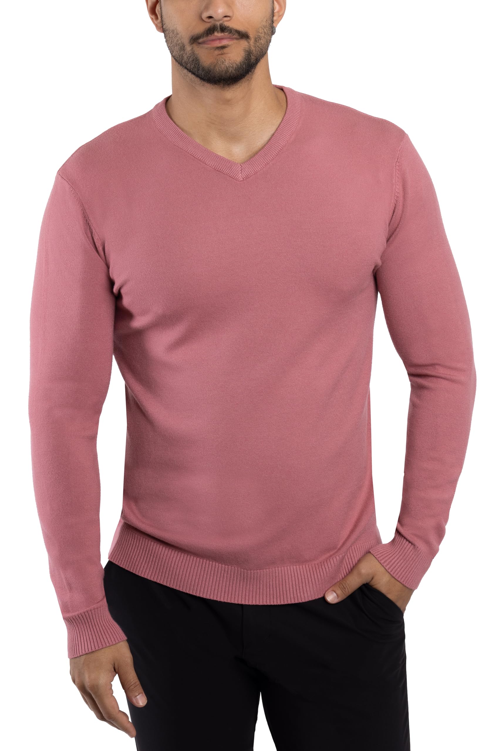X RAY Mens V Neck Sweater, Basic Slim Fit Pullover, V-Neck Dress Sweater for Men Fall Winter (Available in Big & Tall)