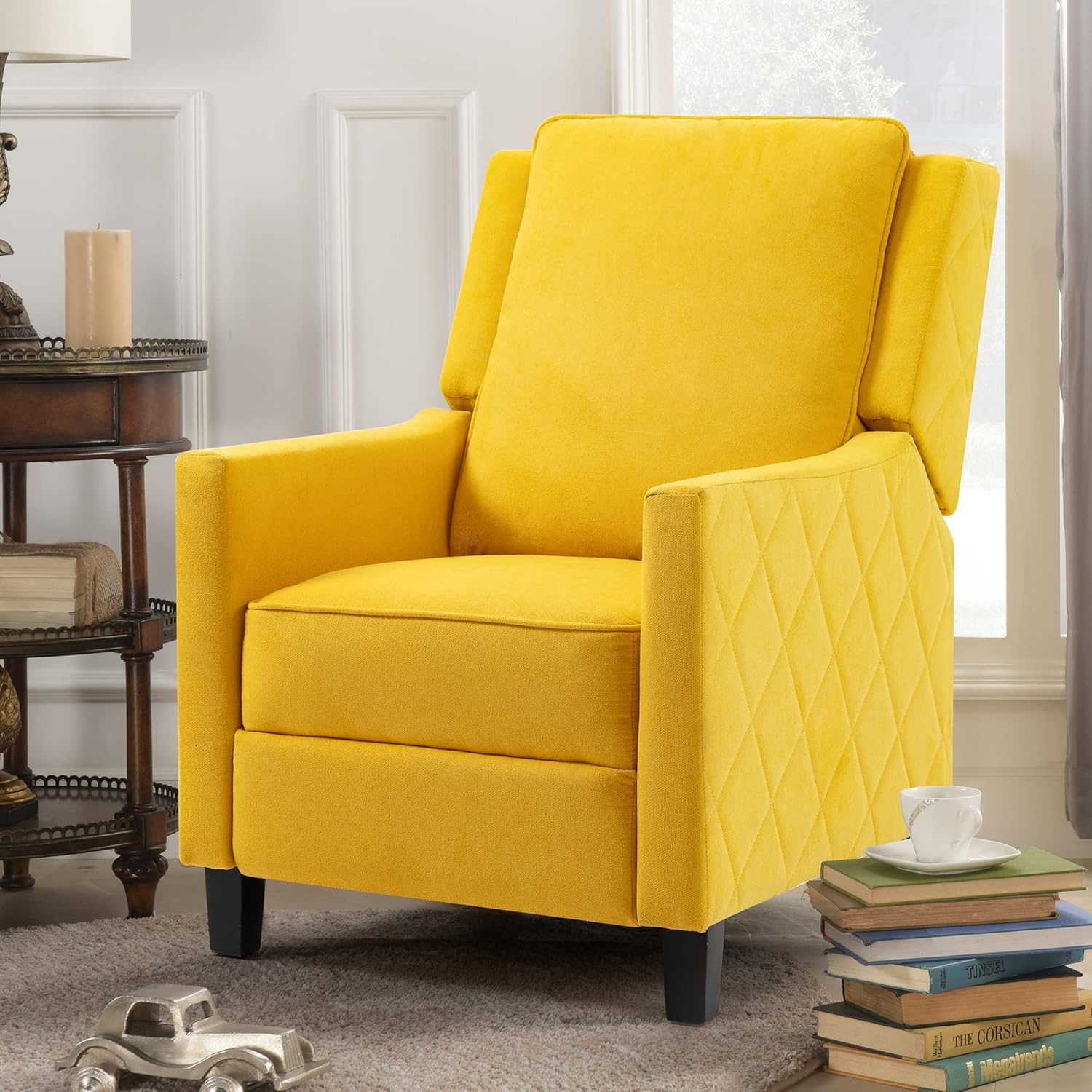 AVAWING Push Back Recliner Chair, Wing Back Chairs with