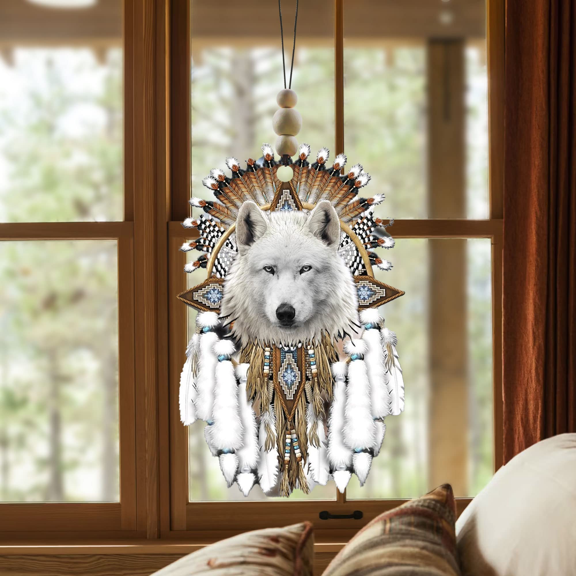 Amazon.com: Talataca Native American 2D Flat Car Ornament & Wood