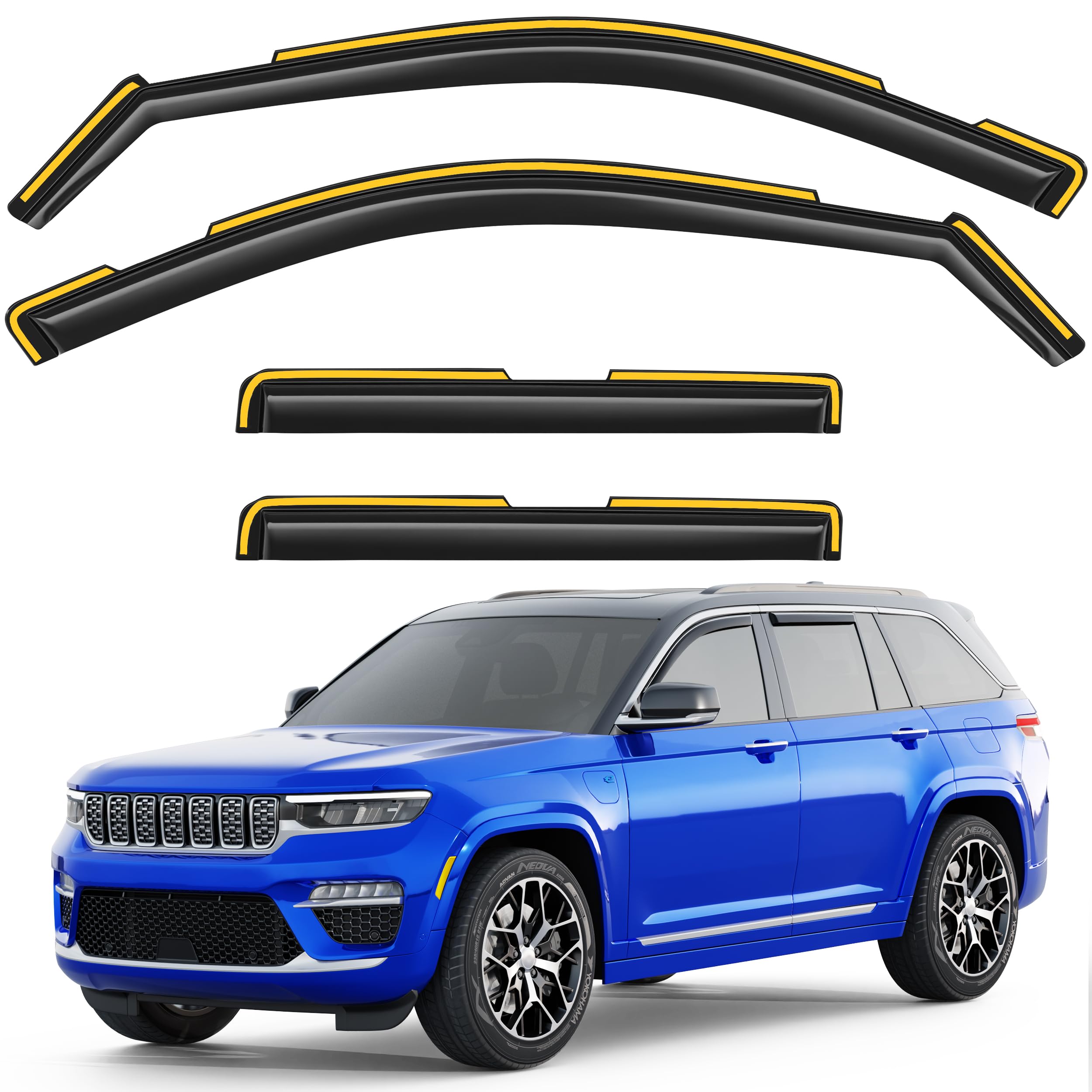 Breejoy In-Channel Window Visors for Jeep Grand Cherokee