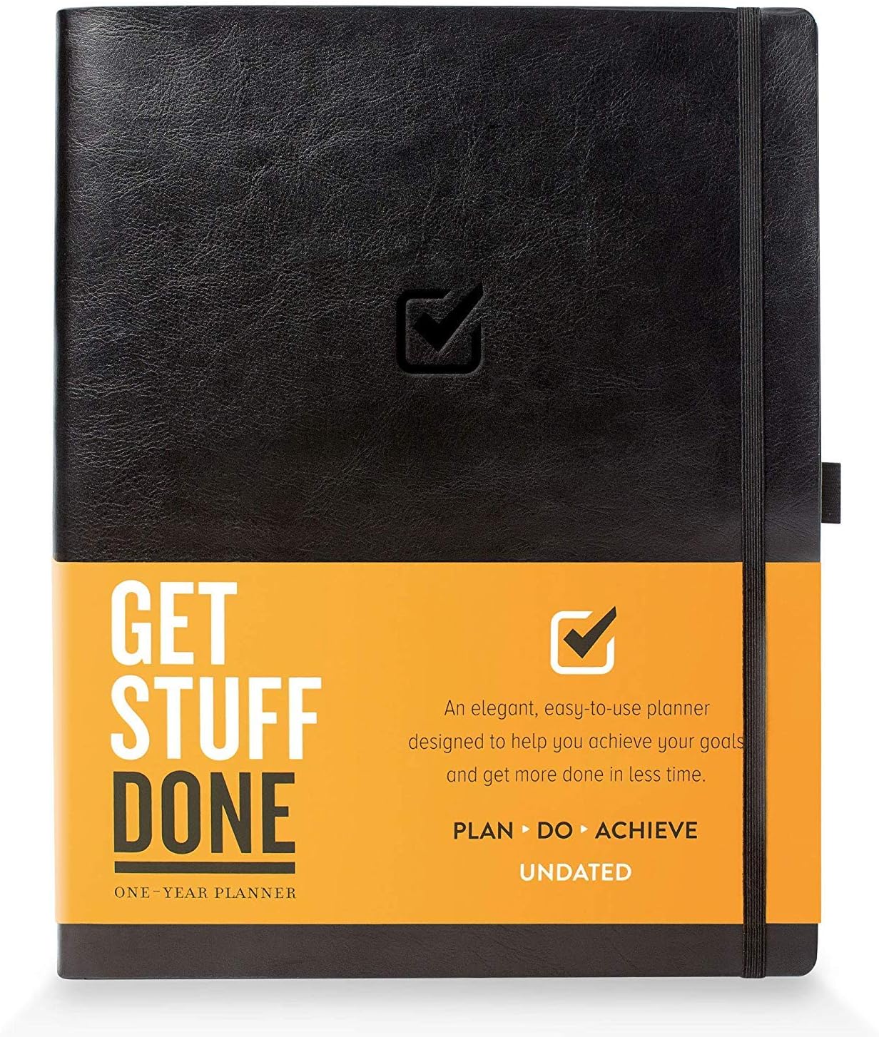 Get Stuff Done Planner for Productivity - 1 Year Undated Daily Planner, 8.5- x 11- - Sturdy & Smart Organizer for Goal Setting - Personal Organizer for Men & Women