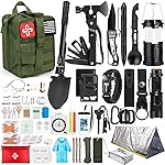 Survival Kit, 250Pcs Survival Gear First Aid Kit with Molle System Compatible Bag and Emergency Tent, Emergency Kit for Earthquake, Outdoor Adventure, Hiking, Hunting, Gifts for Men Women