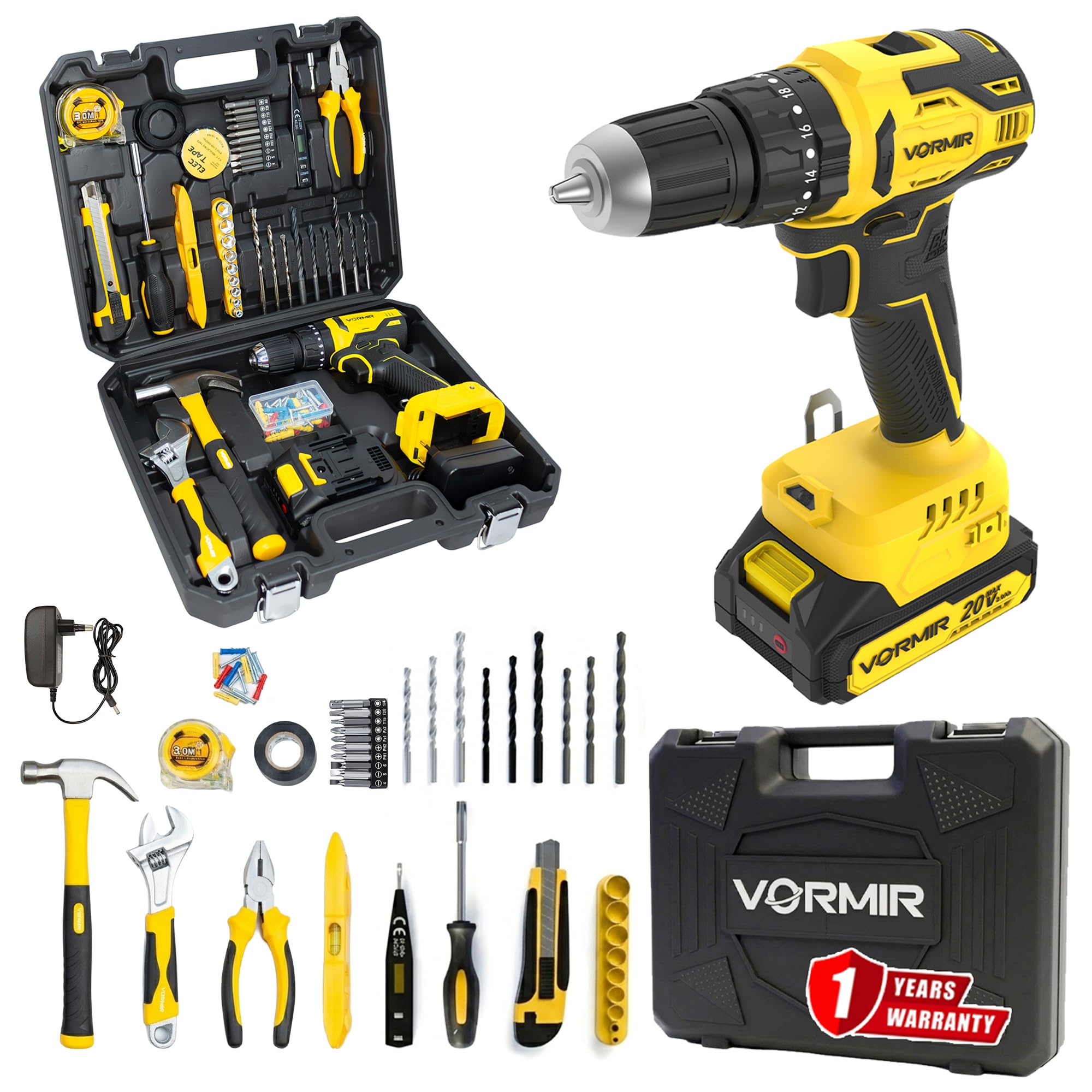 iBELL VR BT21-38 Cordless Brushless Impact Drill Tool Box | 20V Max | 2-Speed Gear | 38Nm Torque | 10mm Chuck | 2.0Ah Li-ion Battery | Suitable for Wood, Steel & Concrete | DIY & Professional Use-image-21