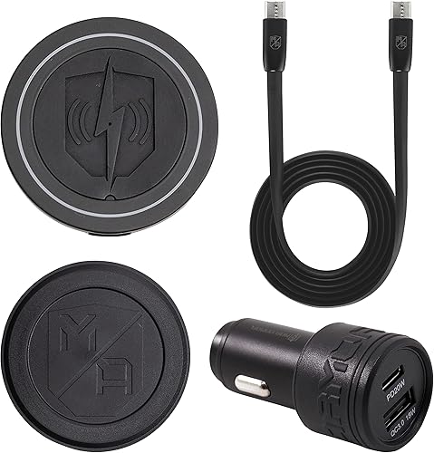 Mob Armor Flex Charge Plus - Paquete de cargador de coche para Android y iPhone, serie de voltaje, 38 W, USB C y USB A, cargador de coche