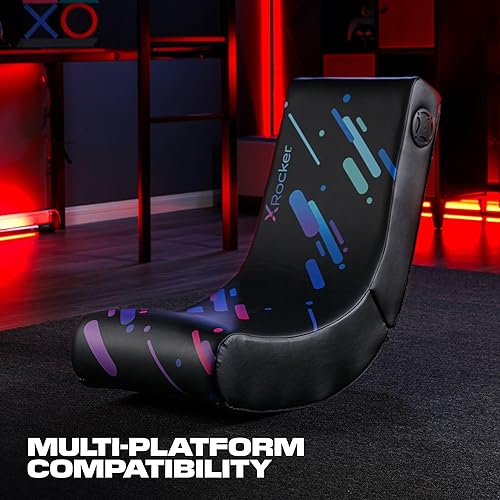 Miniatura 2 de X Rocker - Silla mecedora de piso para videojuegos, altavoces de audio integrados, plegable, para dormitorio o sala de juegos, regalo para