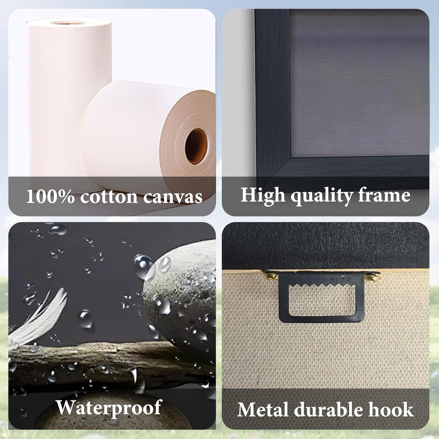 Zen Large Wall Art Motivational Quotes Office Wall Decor Inspirational Balance Stone Pictures Canvas Prints Framed Artwork Home Decorations Above Over Bed for Living Room Bathroom 60"x30"