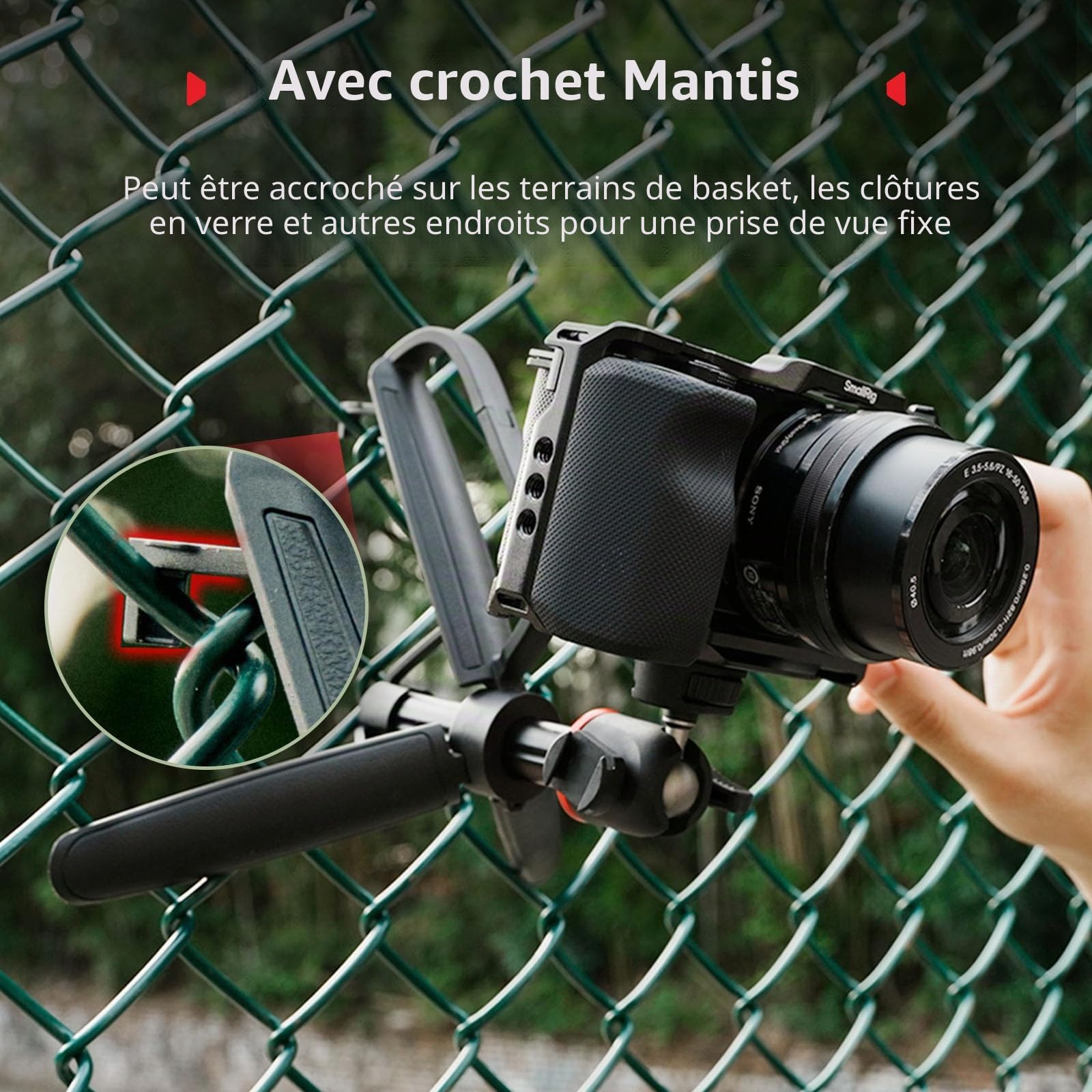 SMALLRIG Mini trépied de Bureau Portable, trépied de Table avec rotule à 360°, vis 1/4"-20 pour Reflex numérique, Appareil Photo, téléphone,pour Gopro Hero 13/12/11/10-5285B