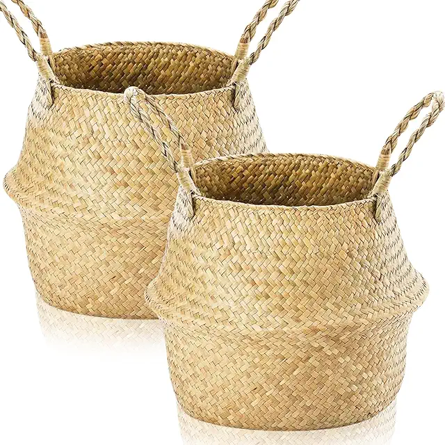 Seegras Korb: Handgeflochtener Übertopf & Aufbewahrungskorb in 6 Größen