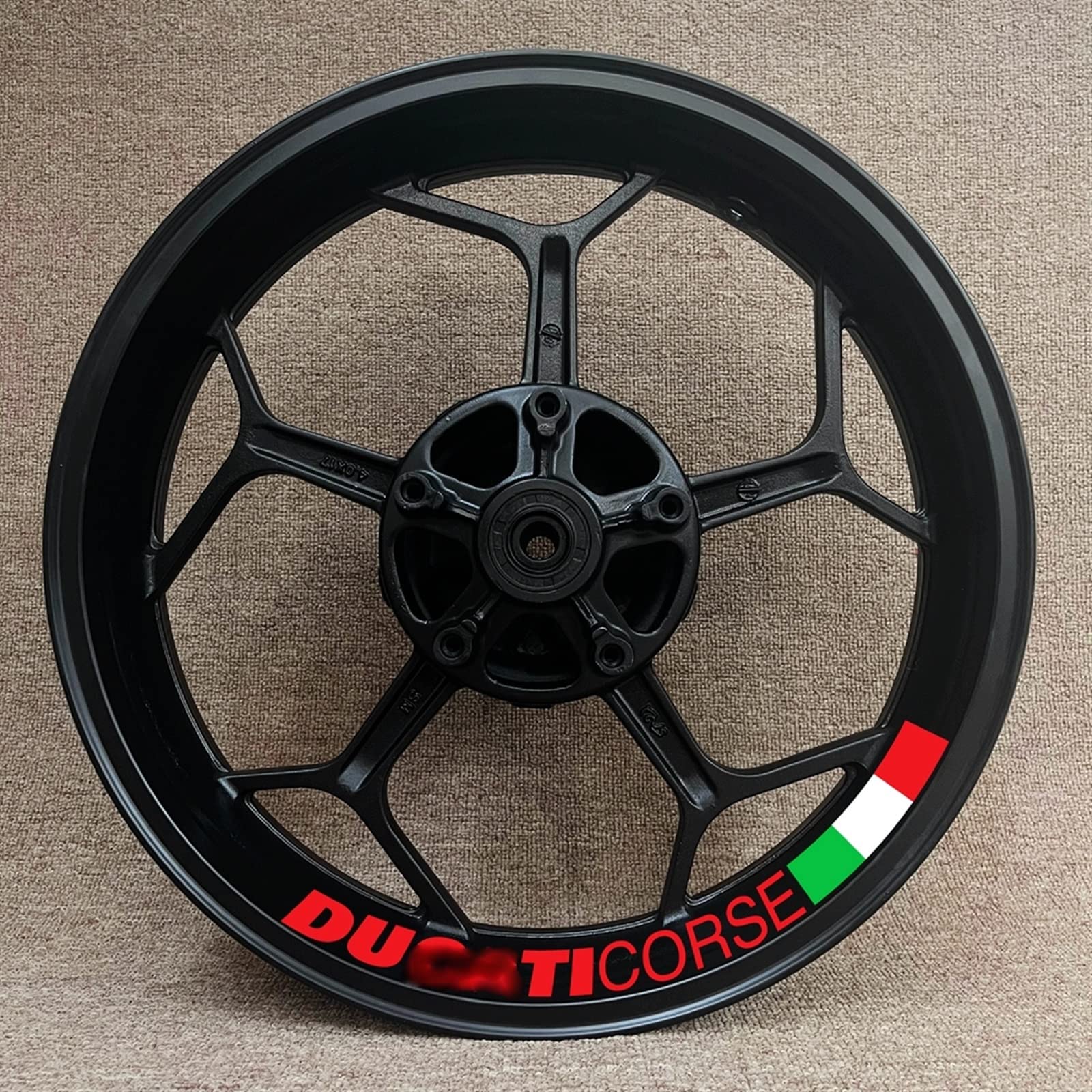 Stickers 17 Pouces Roue pour Moto Ducati Corse Autocollant Réfléchissant Jante