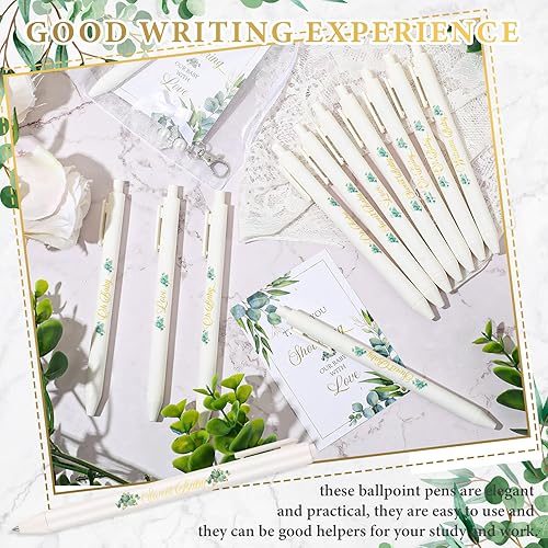 Miniatura 8 de Ctosree 250 piezas de recuerdos de baby shower, incluye bolígrafos de baby shower, llaveros de ángel, bolsas de organza, tarjetas de agradecimiento