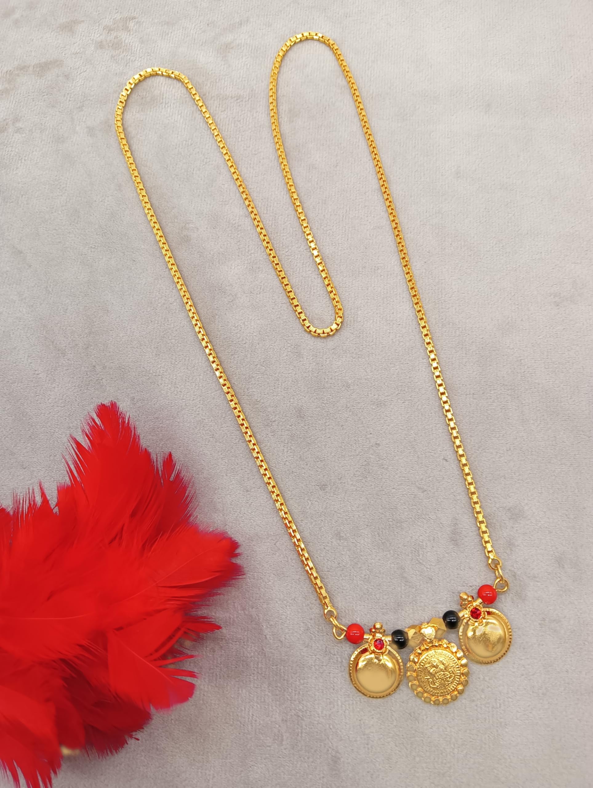 SHANKHRAJ MALL Traditional Gold Plated Mangalsutra for Women