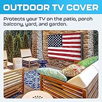 Vista 4 de Garnetics Funda para TV al Aire Libre de 65 Pulgadas – Cubierta Impermeable y Resistente a la Intemperie con Protectores de Pantalla Smart Shield