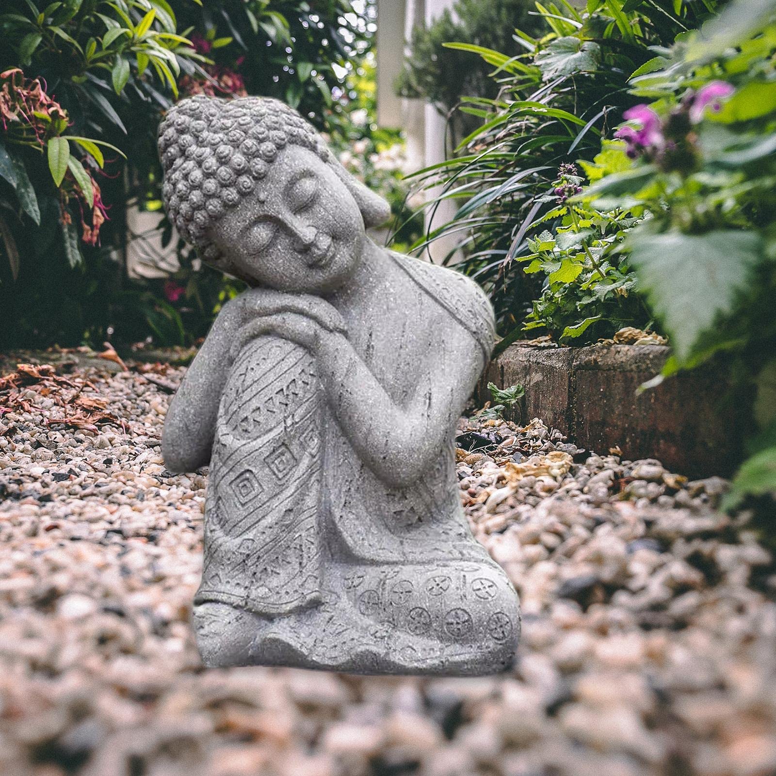 Estatuas de Buda Durmiente de Zalati, Figura Ornamental y Escultura para Decoración Interior/Exterior para Hogar, Jardín, Patio, Terraza, Porche