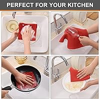 Vista 4 de Kitinjoy - Paños de cocina de 100 % algodón, tela de tejido gofrado, paño de limpieza ultrasuave, absorbente y de secado rápido.