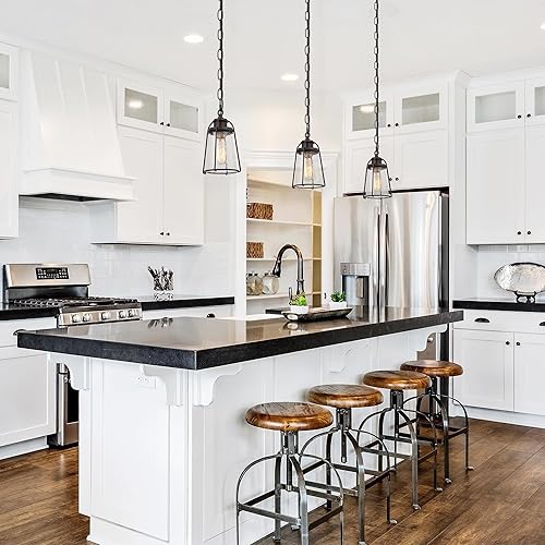 Miniatura 4 de Lámpara colgante Kicthen Island, 1 lámpara colgante de oro claro, lámpara colgante moderna ajustable con pantalla de vidrio semillado