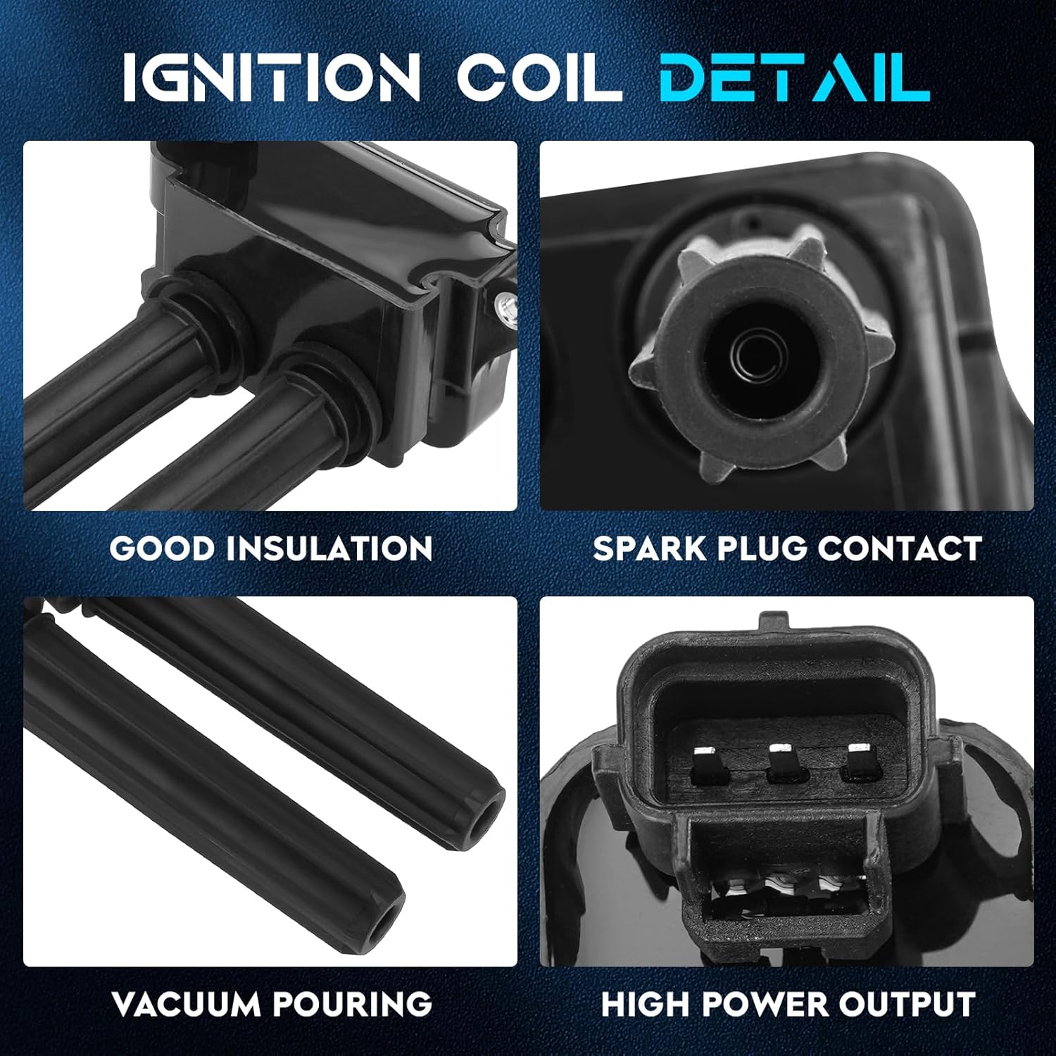 Set of 8 Ignition Coil Pack Compatible with Dodge Challenger Charger Durango Magnum, Chrysler 300 Aspen, Jeep Grand Cherokee Commander, Ram 1500 2500 3500 Replace UF504 5C1569 CUF504