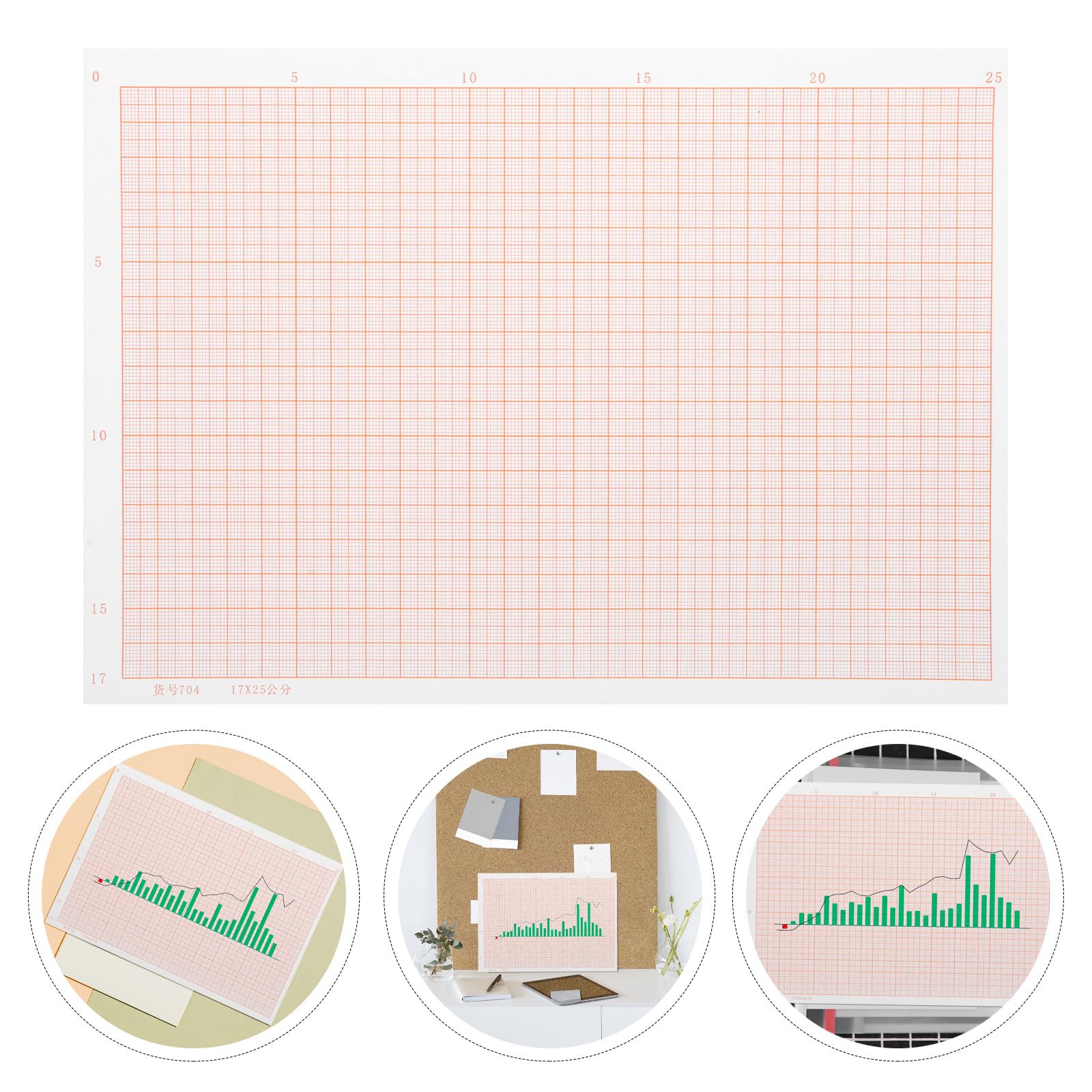Zerodeko 100 Blatt Millimeterpapier für Schüler zum Malen und Zeichnen mit Präzisen Maßen und Rosa Papier für Architektur und Mathematik