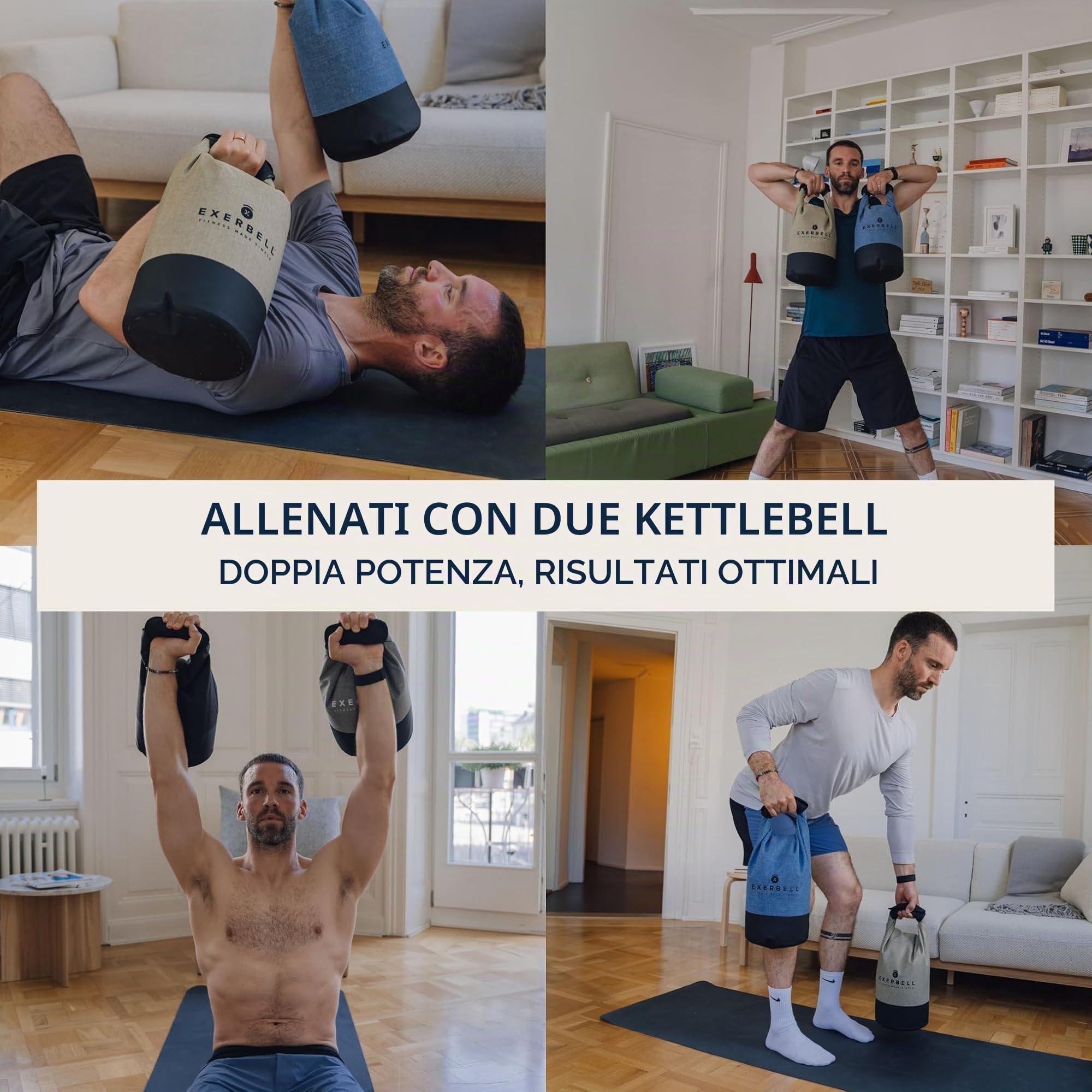 Kettlebell pieghevole e regolabile da 2 a 14 kg (grigio) - Kettlebell per acqua e sabbia - Versatile sacco di sabbia per allenamento e pesi - Attrezzatura per l'allenamento della forza