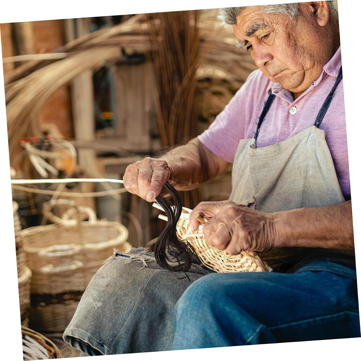 PE Rattan Weaving Supplies for Chair Repair and Basket Making