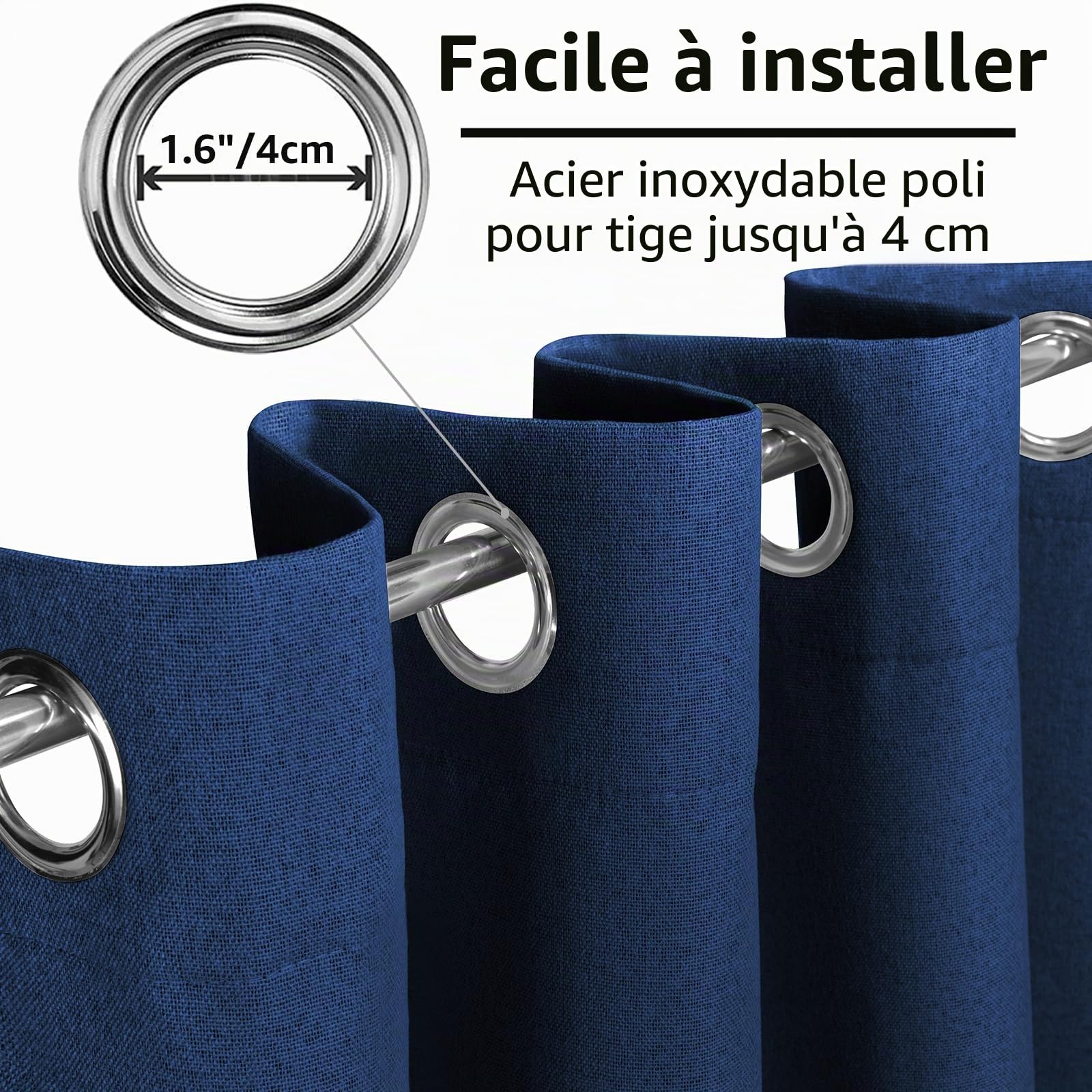 Ystyle Rideau Occultant Lot de 2, 140x200 CM, Gris | Rideaux Floraux Vintage Élégants, Rideau Thermique Isolant Anti Froid et Chaleur, Idéaux pour la Chambre et le Salon