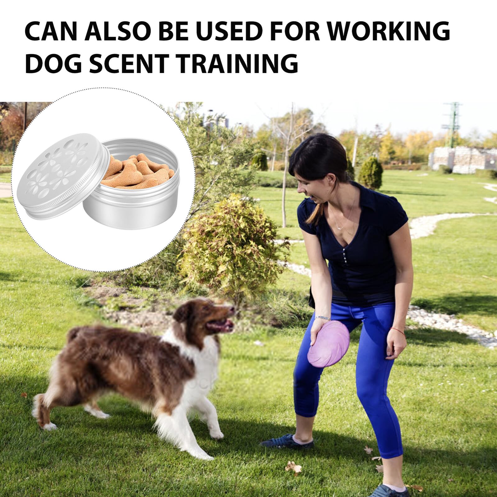 GALPADA 10 Piezas Cajas de Aroma para Adiestramiento Canino Equipo de Adiestramiento Canino Latas Metálicas Tapa para Perros para Entrenamiento de Olfato