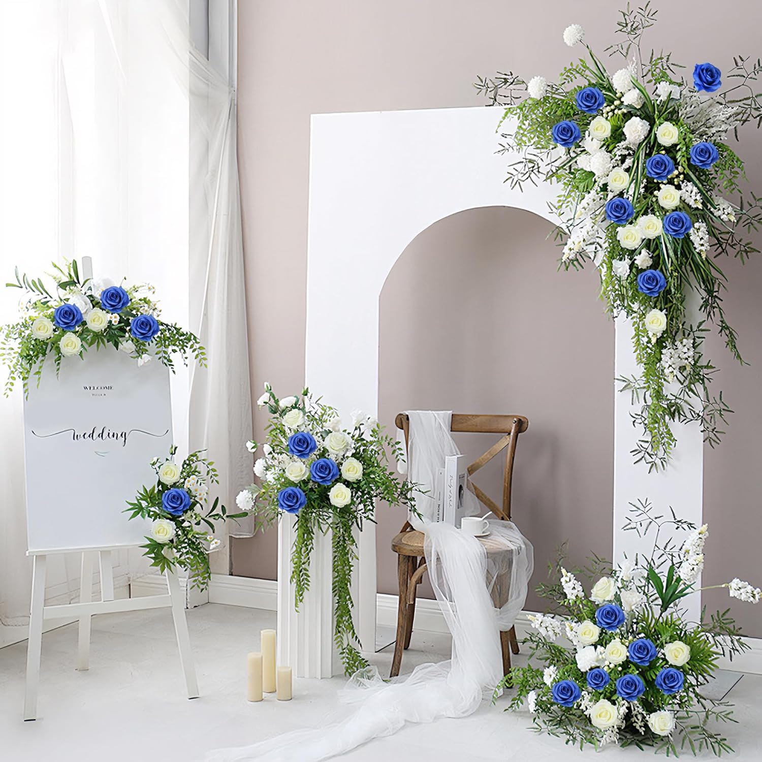 10 Pcs Blue Rose Artificial Flower, Faux Silk Flowers With Long Stems, Fake Roses Bulk Bouquet for Decoration Valentine's Day Centerpieces Proposal Bridal Bouquets Shower Party Home Floral Decor - Image 6