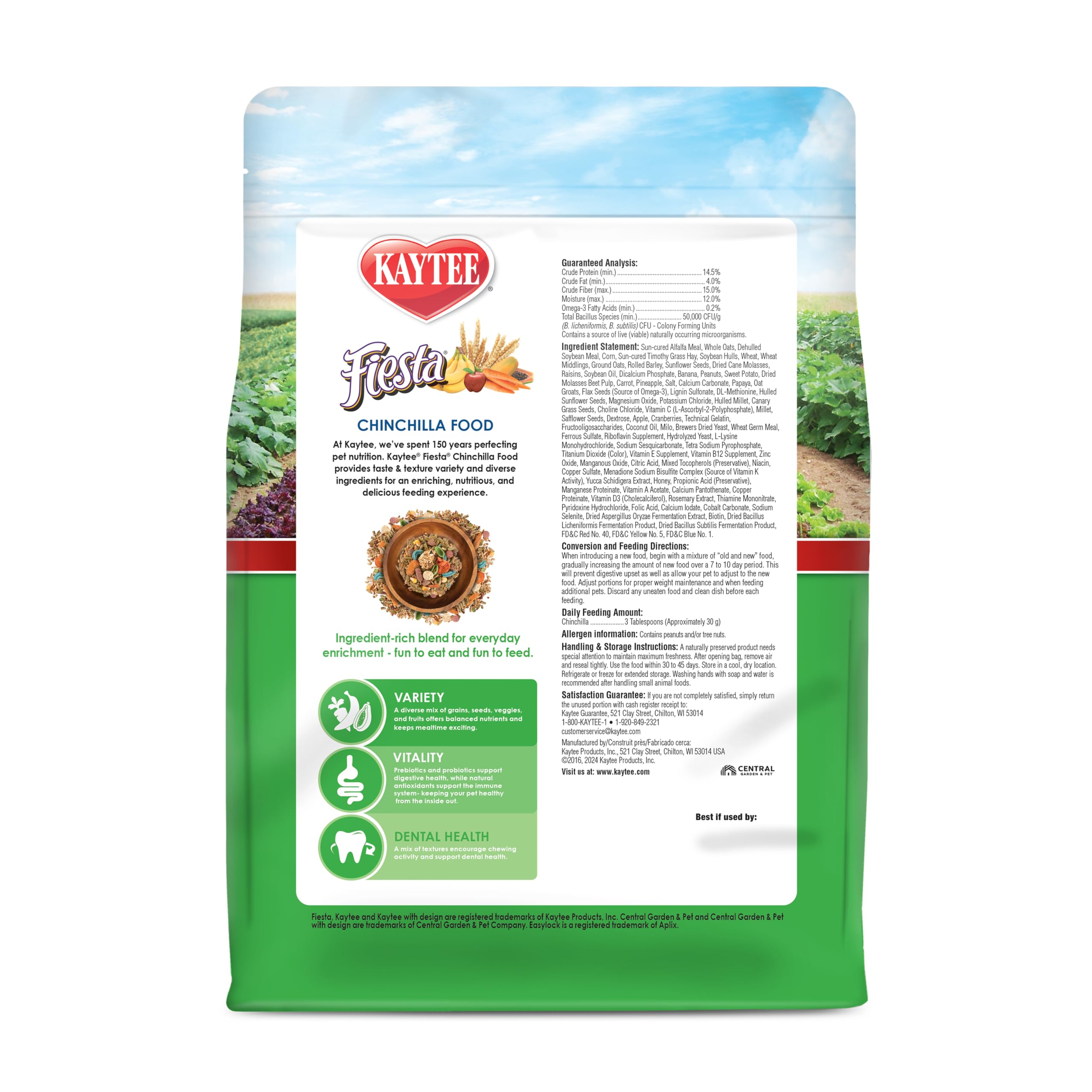 Kaytee Trockenfutter für Kleintiere, 2.5 Pound Bag, -