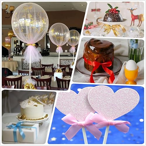 Miniatura 7 de Cinta de satén rosa rubor de 1 pulgada x 25 yardas, cinta de tela de color sólido para envolver regalos, fabricación de lazos para el cabello, ramos