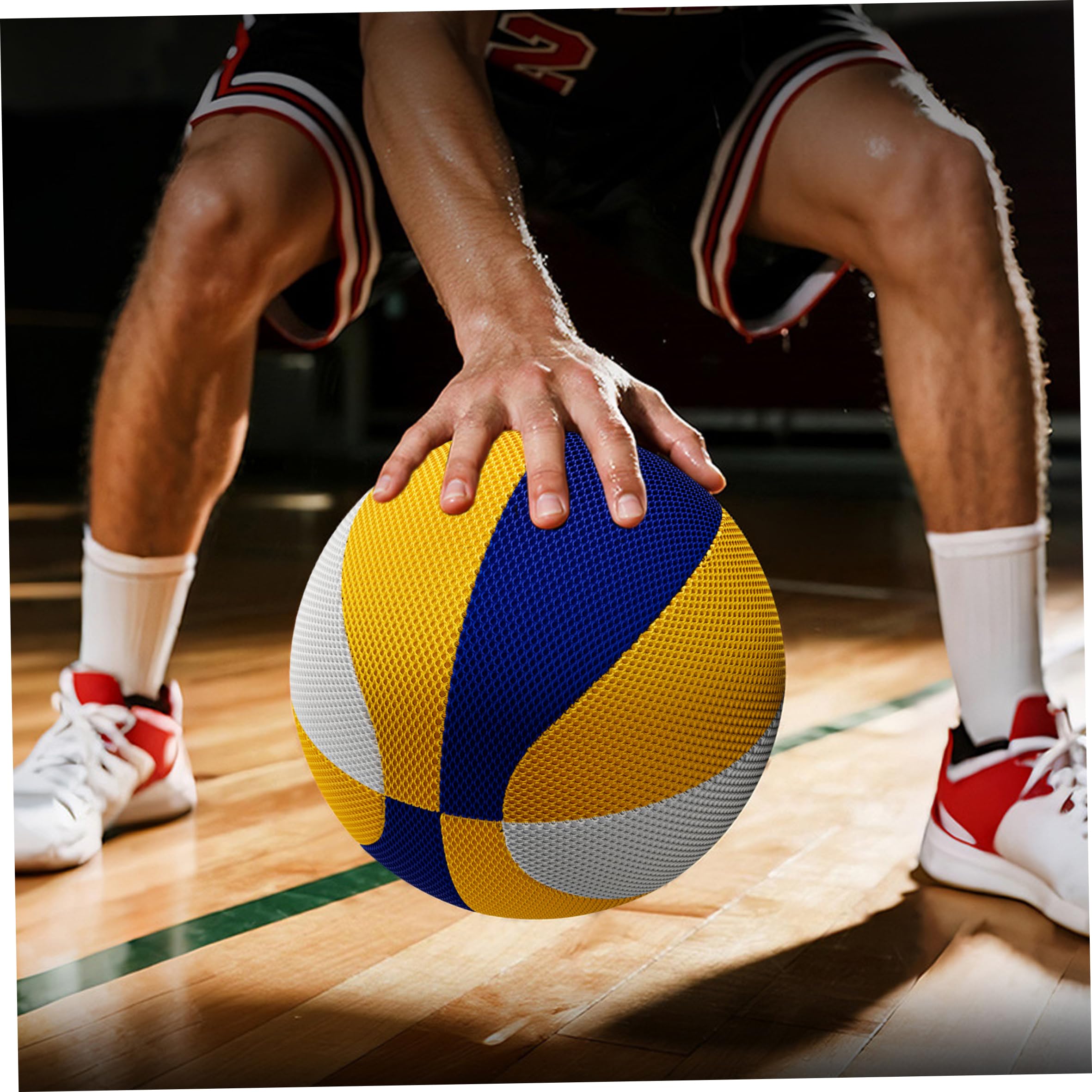 Baloncesto silencioso Baloncesto silencioso Pelota de Goteo Interior silenciosa Espuma silenciosa para Entrenamiento en Interiores Azul Amarillo Tamaño 7
